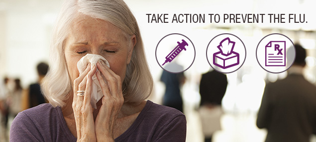 Prevent getting the flu by getting vaccinated.