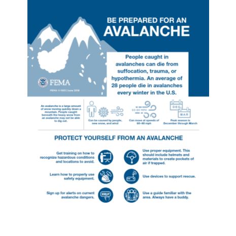Cover page for Avalanche Info Sheet