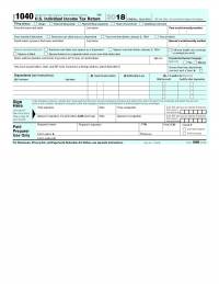 2018 IRS Tax Form 1040