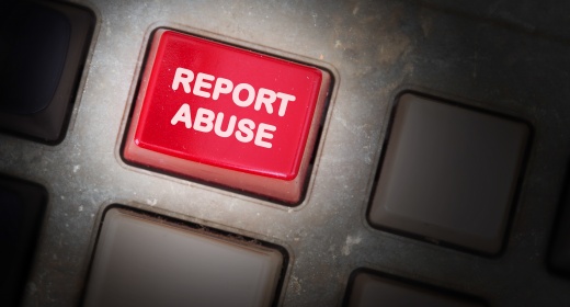 Report abuse keyboard button.