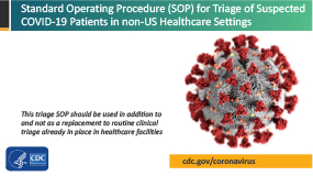 S.O.P. for Triage of Suspected COVID-19 Patients in non-US Healthcare Settings
