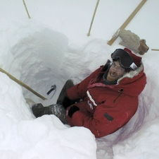 PHOTO - Steve Montzka in snow pit - 690x690