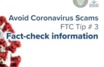 Avoid Coronavirus Scams - Tip 3: Fact-check information