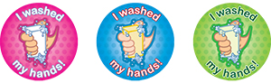 stickers - I washed my hands