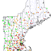Map of New England streamflow