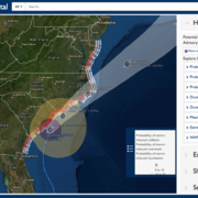 Screenshot: Coastal Change Hazards Portal - Hurricane Dorian - Sept. 5