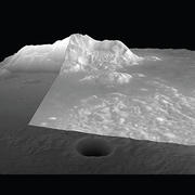 Perspective views of the central peak of Tsiolkovskiy crater Digital elevation data derived from Apollo Panoramic images