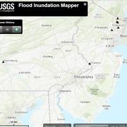 Screen capture of the Flood Inundation Mapper