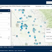 screenshot of the user interface for the groundwater quality mapper