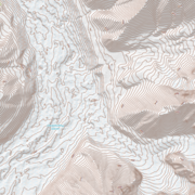 Alaska Topographic Map Contours on Glacier 