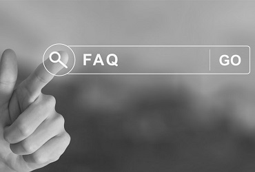 Finger selecting FAQ option