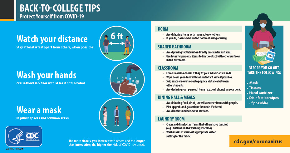 Back-to-college tips for COVID-19