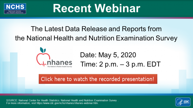 Watch the NHANES Presentation on the Latest Data Releases and Reports
