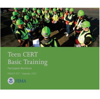 Cover page for Teen CERT Training Participant Workbook