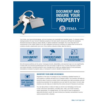 Cover page for Document and Insure Your Property