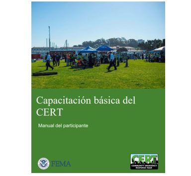 Cover page for Capacitación básica del CERT (Manual del participante): Spanish – CERT Basic Training Participant Manual (2019)