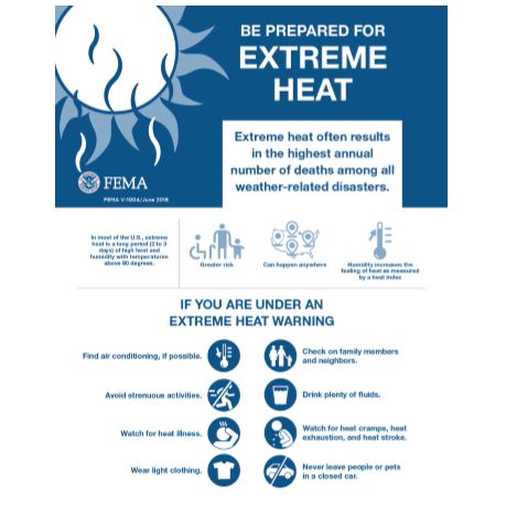 Cover page for Extreme Heat Info Sheet