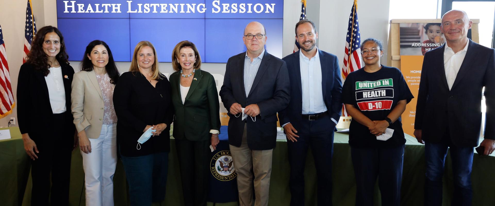 In advance of the upcoming White House Conference on Hunger, Nutrition and Health, Congresswoman Nancy Pelosi joined Chairman Jim McGovern, and local nutrition leaders in the Bay Area at the San Francisco-Marin Food Bank to have a roundtable discussion on