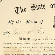 Joseph Rainey Certificate of Election