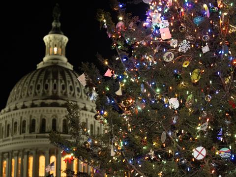 Capitol Christmas Tree Lit
