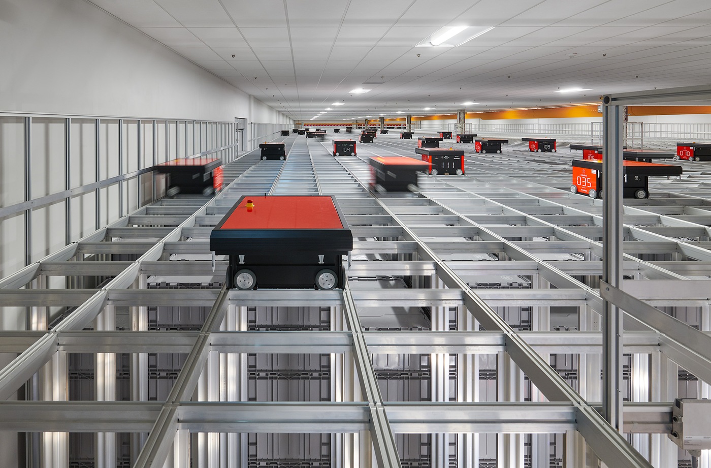 Robots deposit and retrieve files at Central Records Complex in Winchester, Virginia. The $135 million complex opened in 2020  to house FBI files.