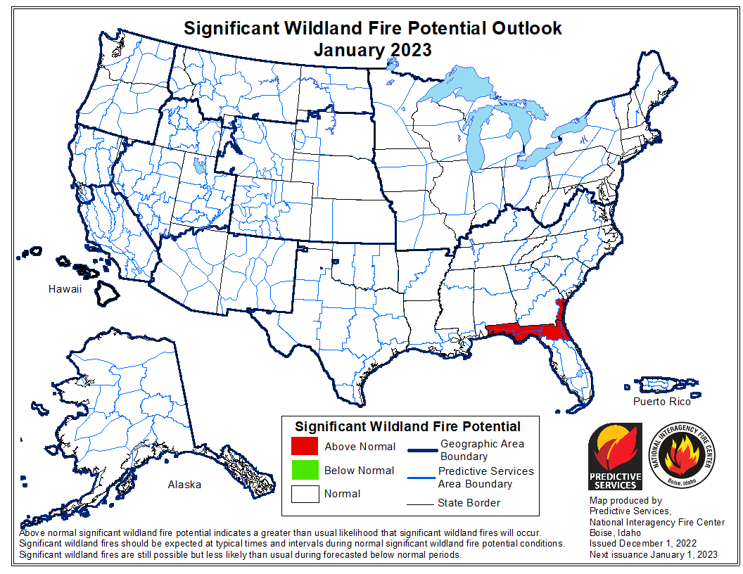 Next Month's Wildland Fire Potential Outlook