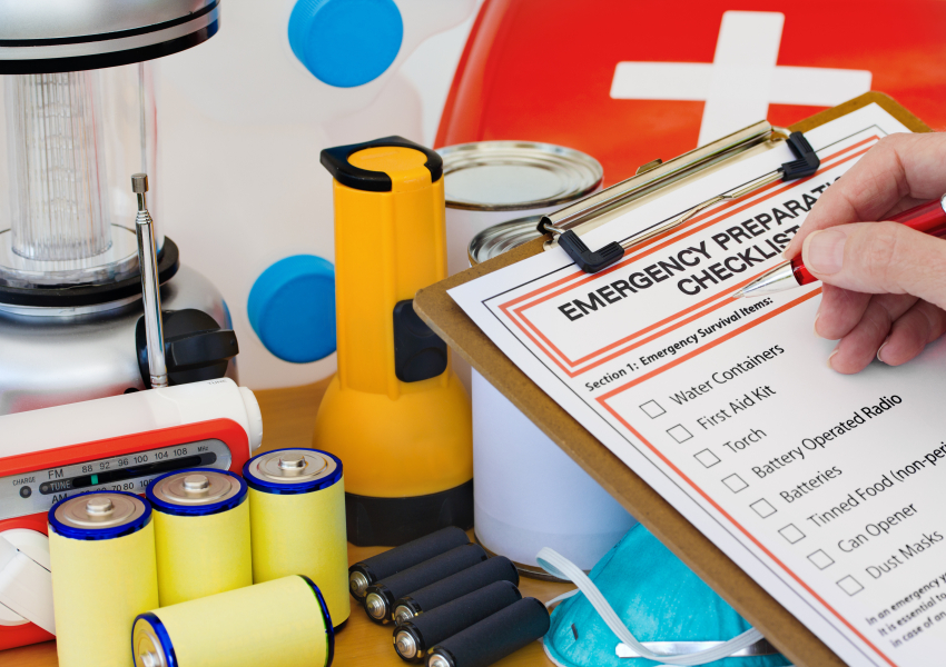 emergency response checklist and supplies