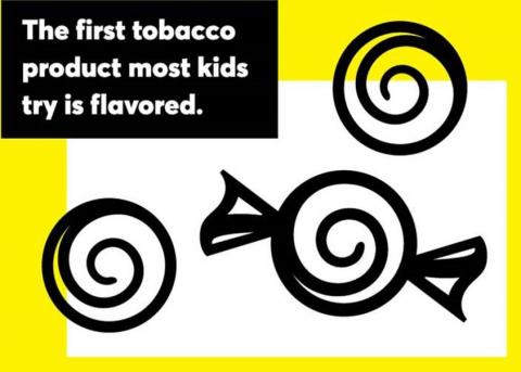 Illustration: The first tobacco product most kids try is flavored