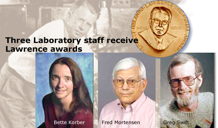 Three Laboratory Staff receive Lawrence Award