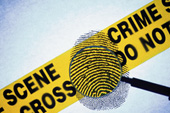Crime Scene with Fingerprint