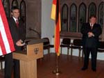 Freiburg's Lord Mayor Dr. Dieter Salomon and Consul General Peter Bodde