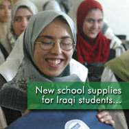 New school supplies for Iraqi students...  Click for more photos