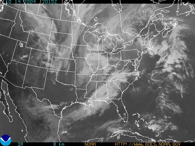 Current Goes east infra red conus sector image