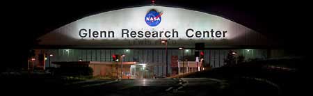 Image of NASA Glenn hangar -  Links to text only site map