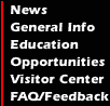 Image map with links for News, General Information, Education, Opportunities, Visitor Center and FAQ/Feedback