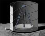 liquid-mirror telescope on moon