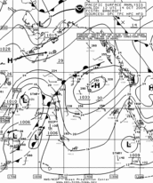 Latest surface analysis for Pacific