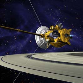 Cassini Spacecraft near Saturn's Rings