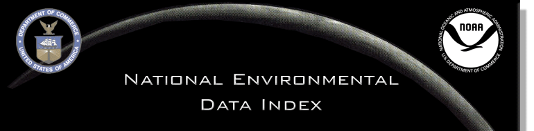 National Environmental Data Administration banner along with the Department of Commerece and National Oceanic and Atmospheric Administration Logos