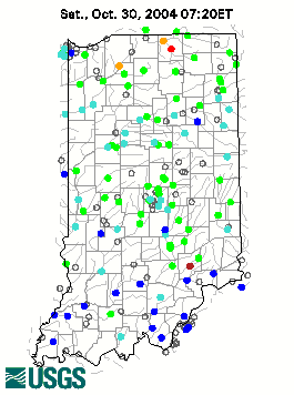 Click here to go to the Daily Streamflow Conditions for Indiana.
