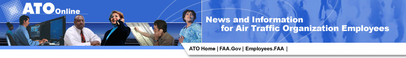 ATO Online Banner with pictures of FAA employees and navigation links