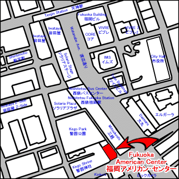 Map of Fukuoka American Center
