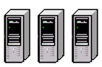 small graphic depicting three computer servers