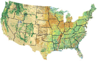 picture of conterminous US map showing National Land Cover data