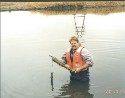 USGS employee in water