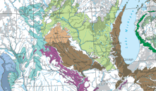 Link to Reduced Scale Rendition of the Principal Aquifers Map