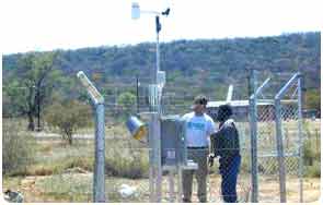 looking at a new meteorological station in Botswana