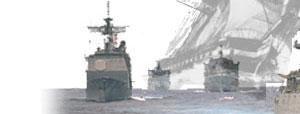 U.S. Navy Official Web Site - image of modern ships with USS Constitution behind