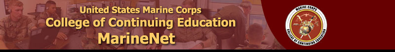 USMC College of Continuing Education MarineNet banner