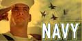 Recruitment poster, sailor saluting planes.  Text reads: Navy